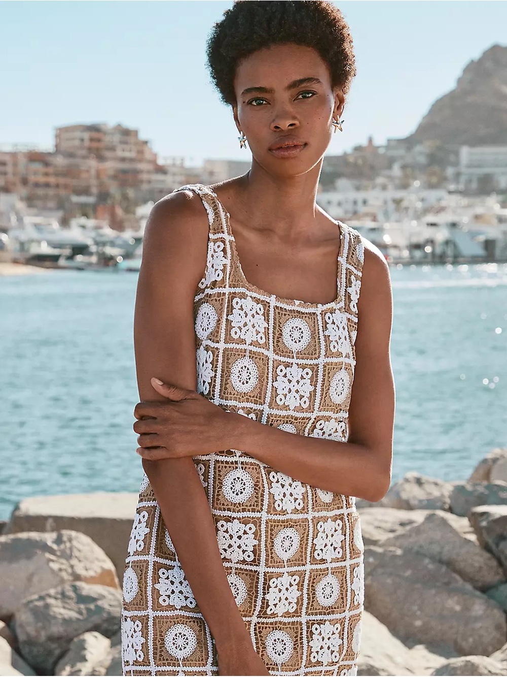 NWT Crochet Tank Mini Dress